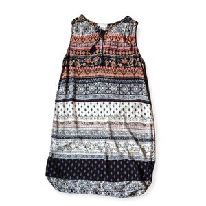 BEACHLUNCHLOUNGE Printed Dress with Tassles Small
